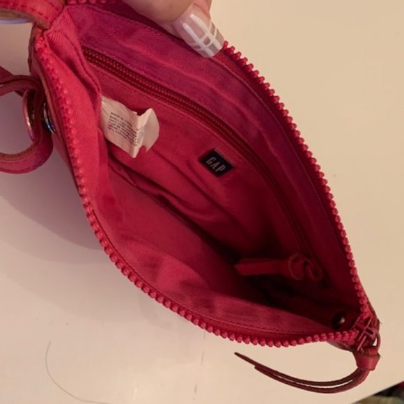 GAP Pink Leather Purse - Strap or Wristlett - Picture 5 of 6